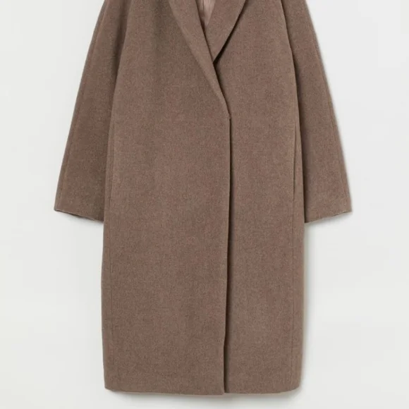 ⛔SOLD⛔🆕️ NWT H&M Wool Blend Coat in 'Brown' - Picture 6 of 16
